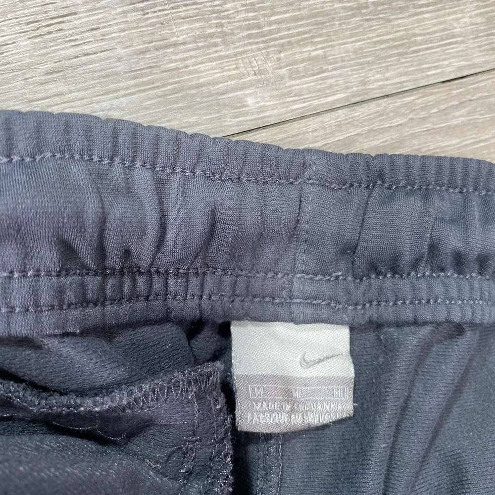 Nike Track Pants Womens Medium Black Gray Mesh Side‎ Zip Ankle Athletic Joggers